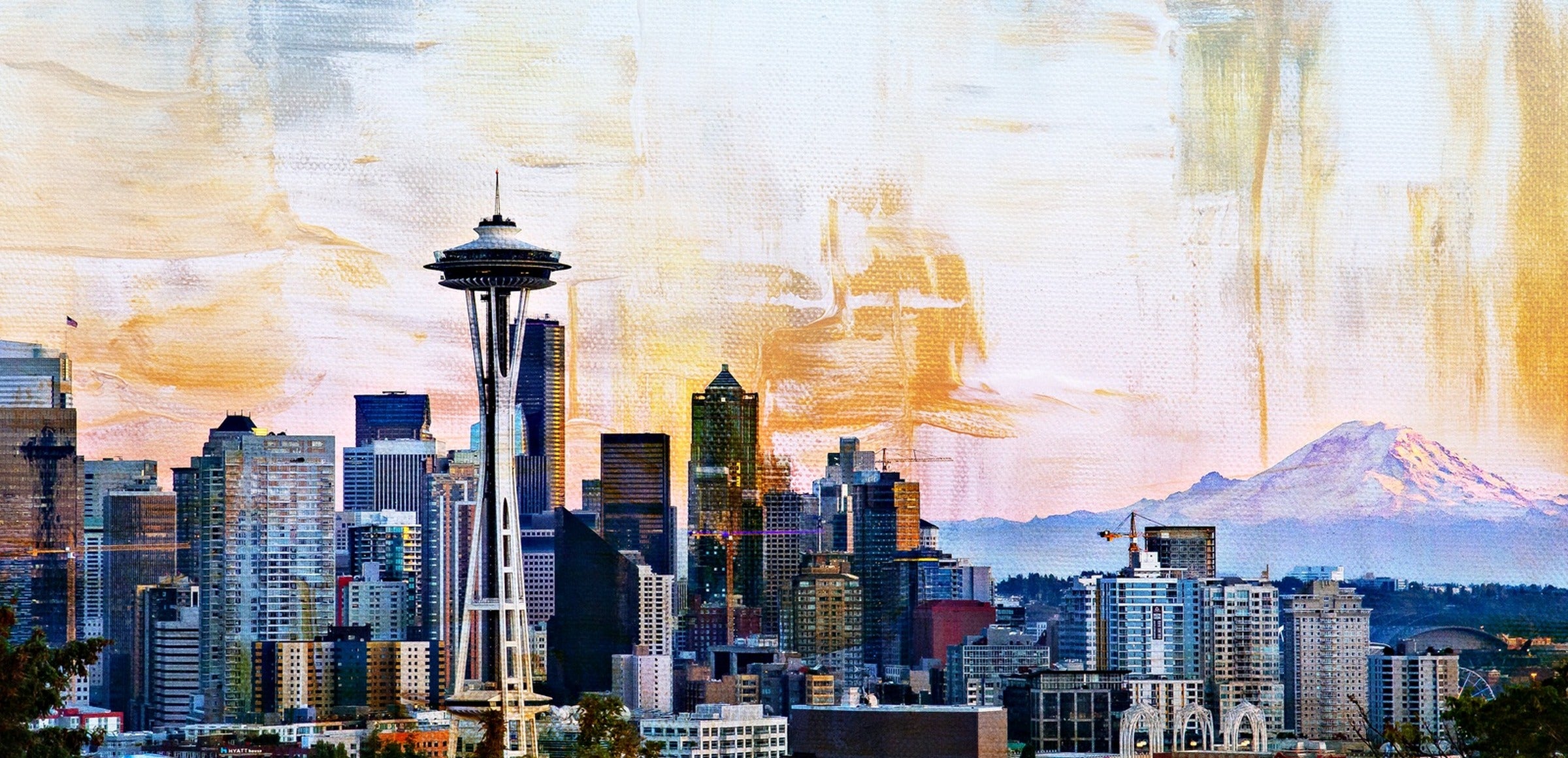 Washington collection hero - Abstract Seattle Skyline