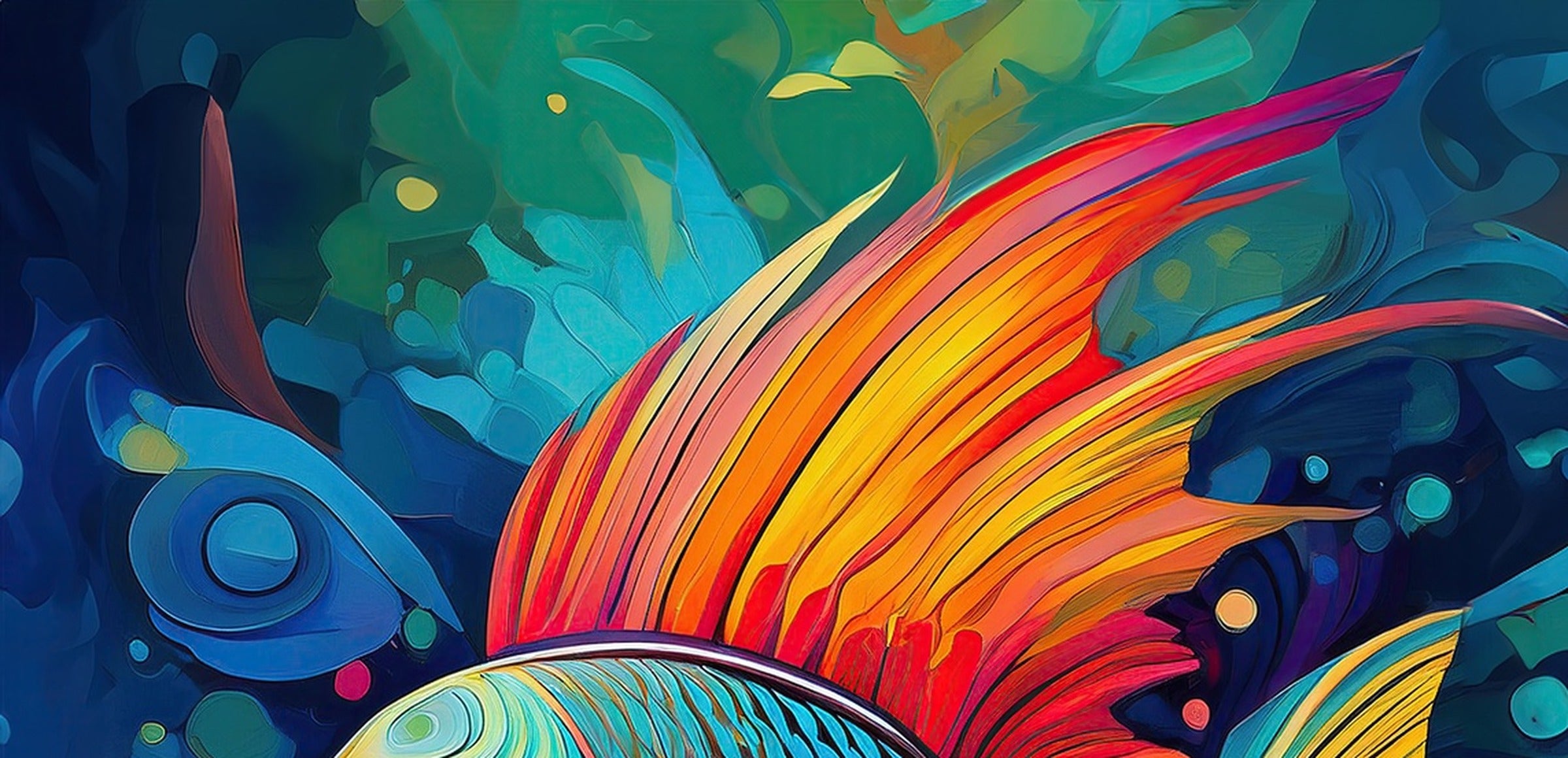 Fish collection hero - Abstract Fish Modern Art