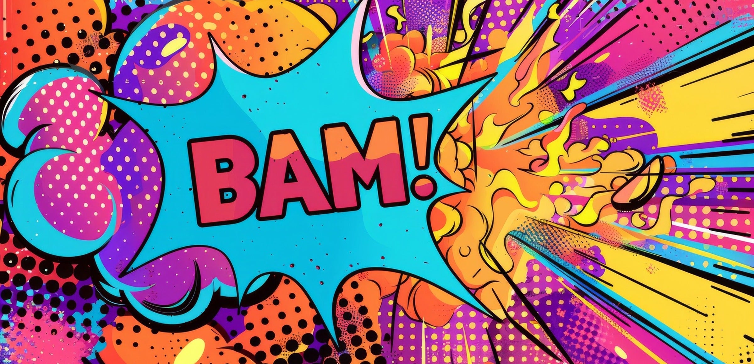 Comic Book Wall Art collection hero - Bam