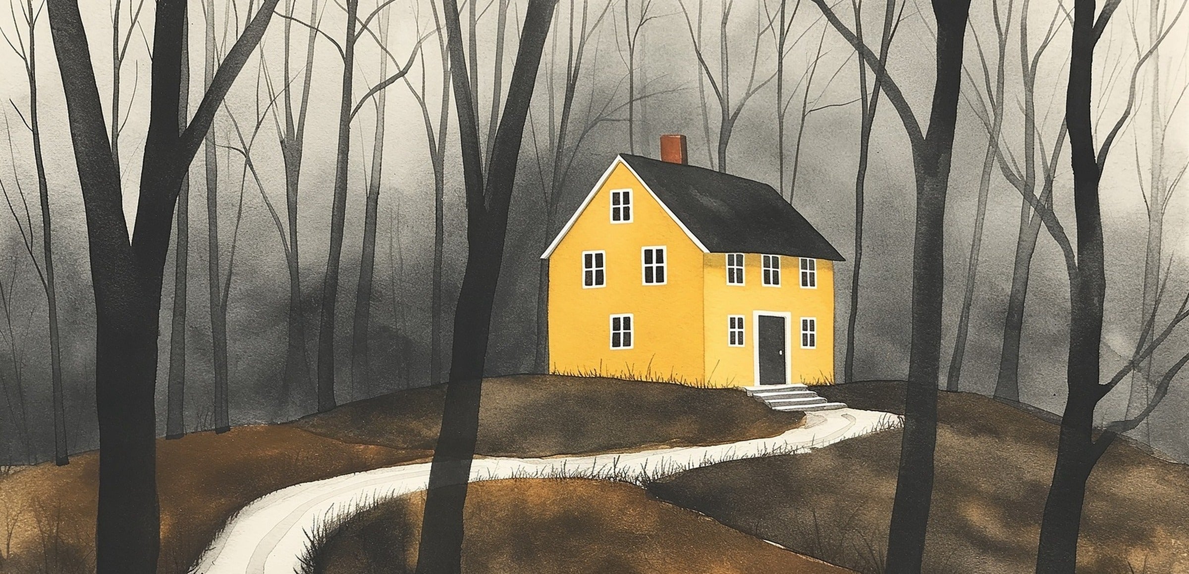 House collection hero - Yellow House in Woods