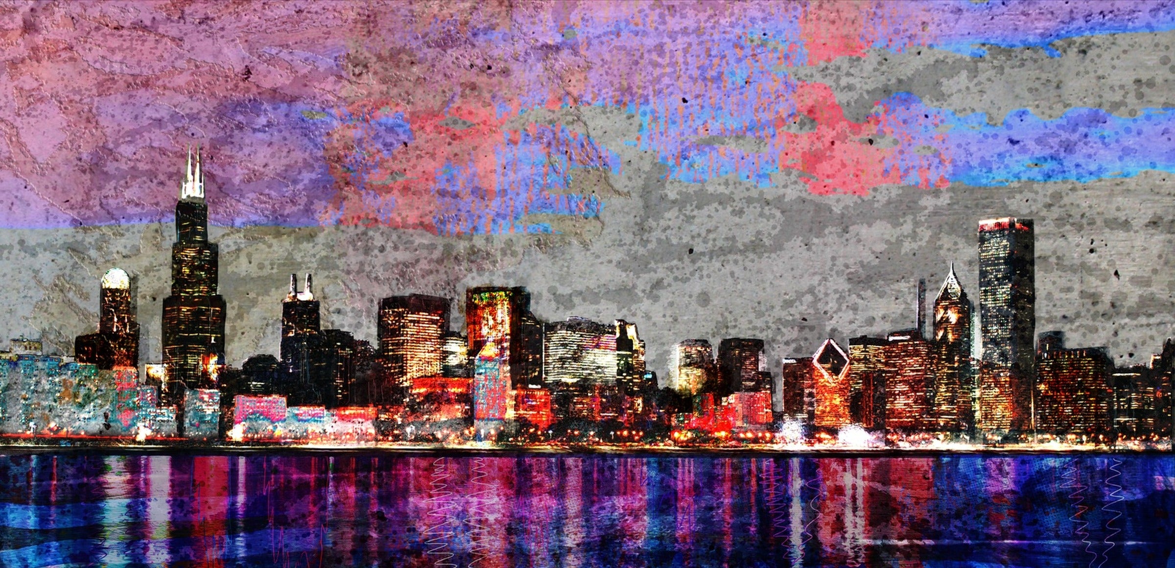 Skyscrapers collection hero - Abstract Chicago Skyline