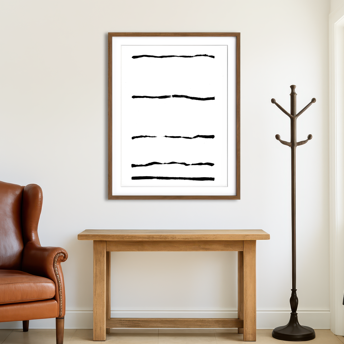 AUTO-MOCKUP ROOM | 5 Lines Wall Art