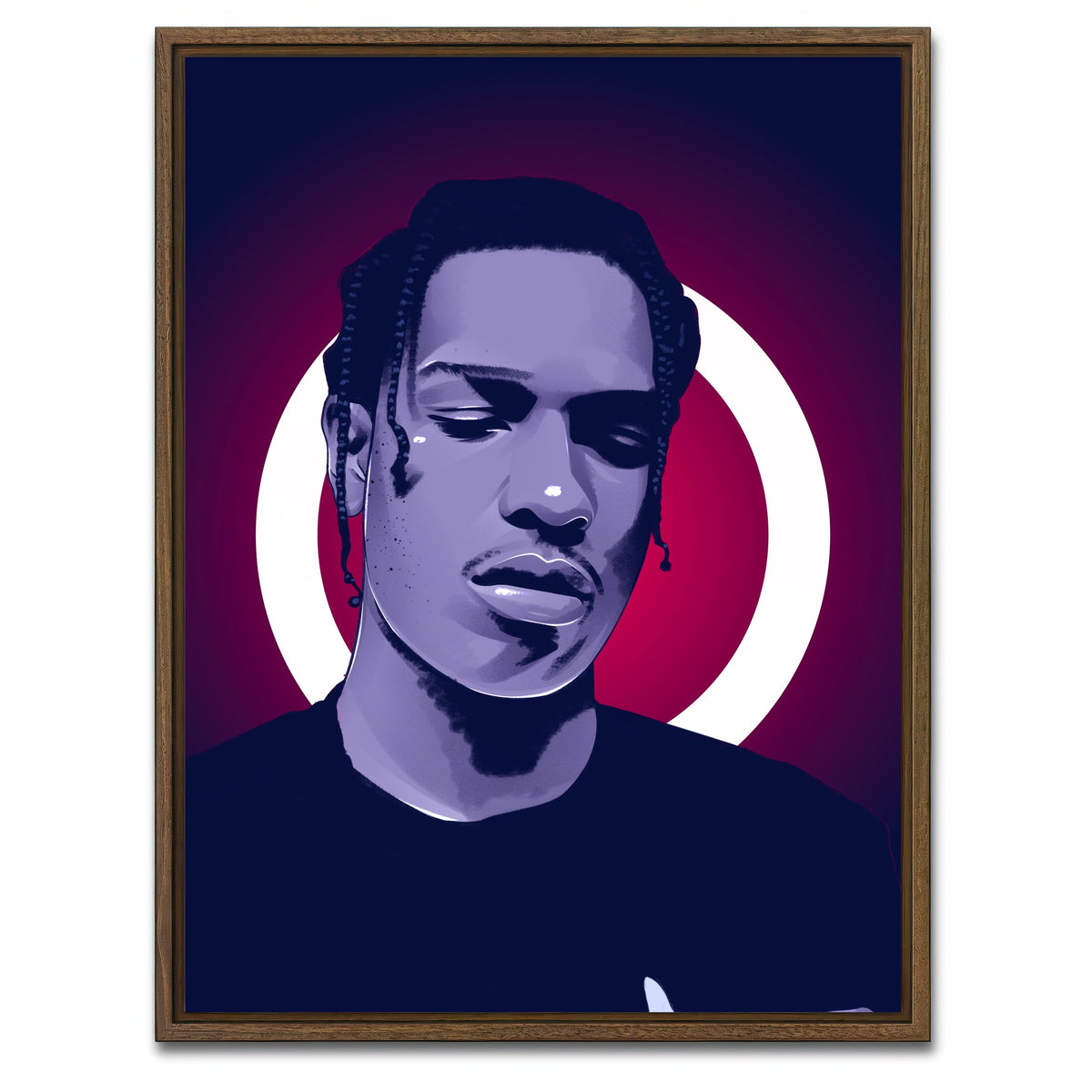 AUTO-MOCKUP WHITE | A$ap Rocky | 1 Piece | Walnut Framed Canvas | group=3x4