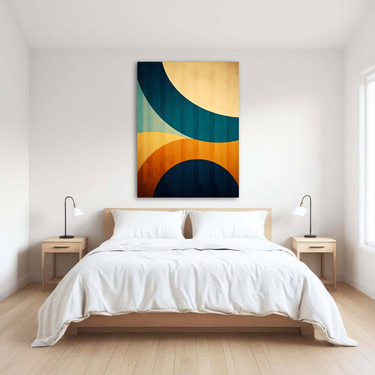 AUTO-MOCKUP ROOM | Abstract - Blue gold shapes 6