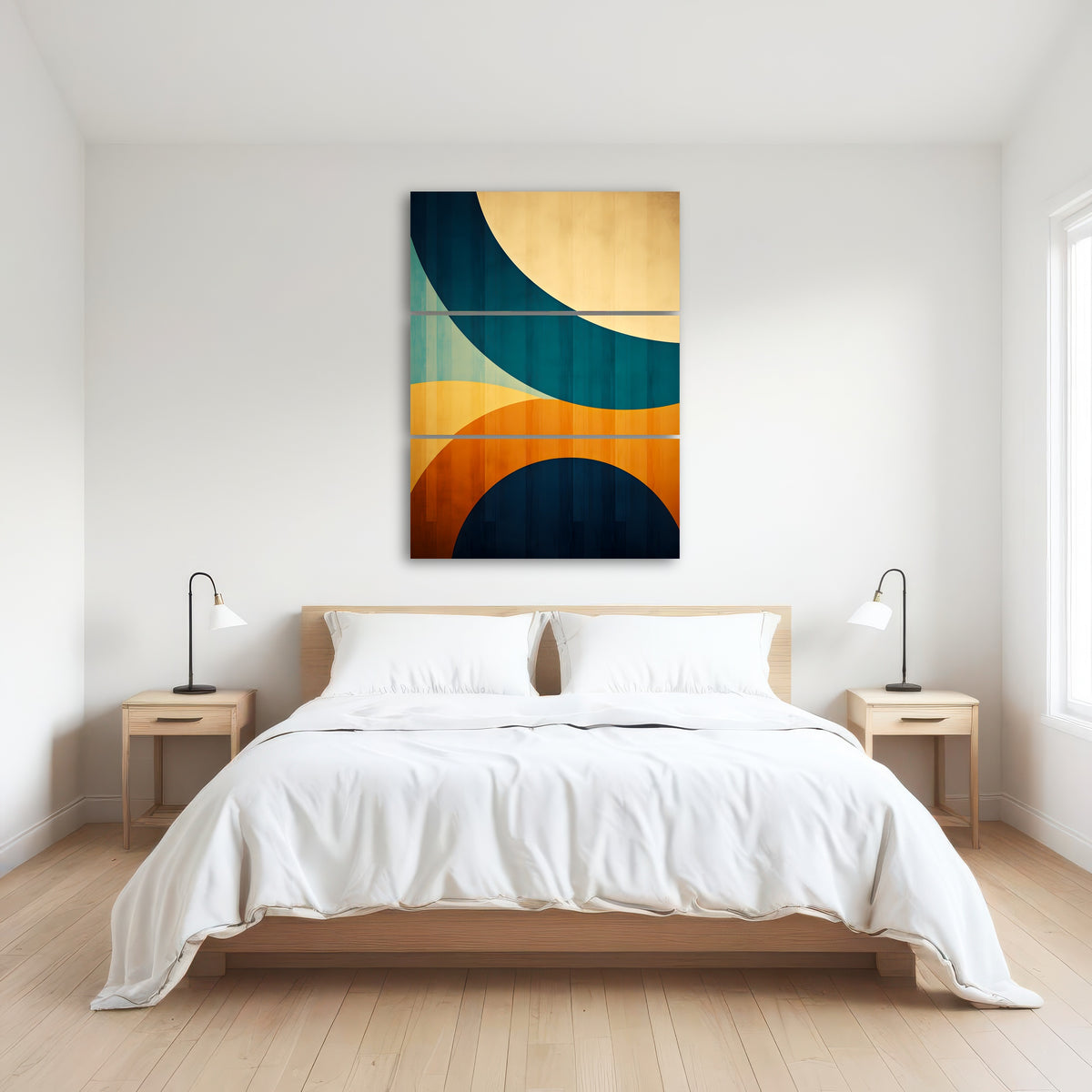 AUTO-MOCKUP ROOM | Abstract - Blue gold shapes 6