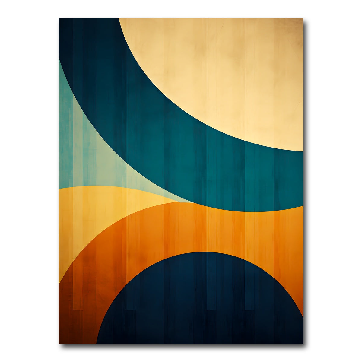 AUTO-MOCKUP WHITE | Abstract - Blue gold shapes 6 | 1 Piece | Gallery Wrap Canvas | group=3x4