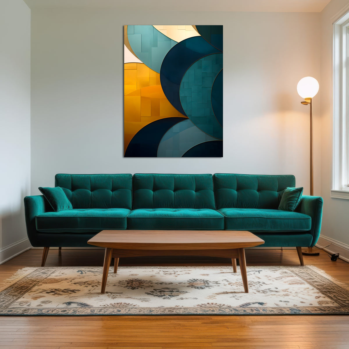 AUTO-MOCKUP ROOM | Abstract - Blue gold wave 39