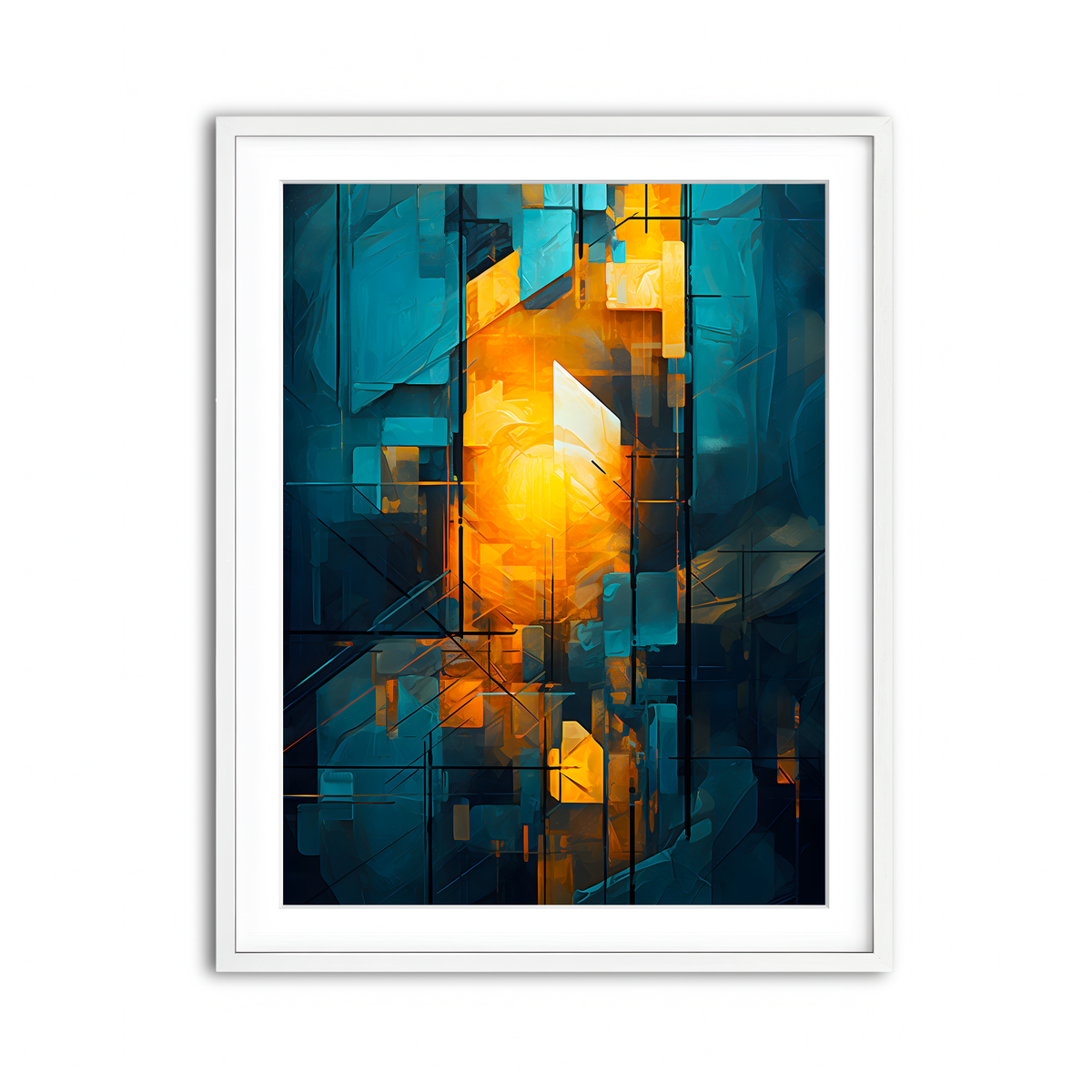 Framed Print 3x4 White