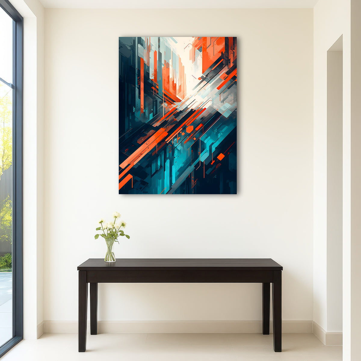 AUTO-MOCKUP ROOM | Abstract - Blue orange shapes 4