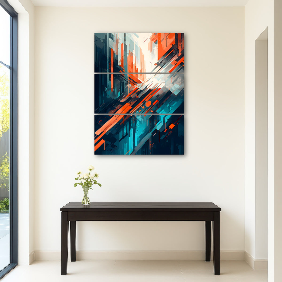 AUTO-MOCKUP ROOM | Abstract - Blue orange shapes 4