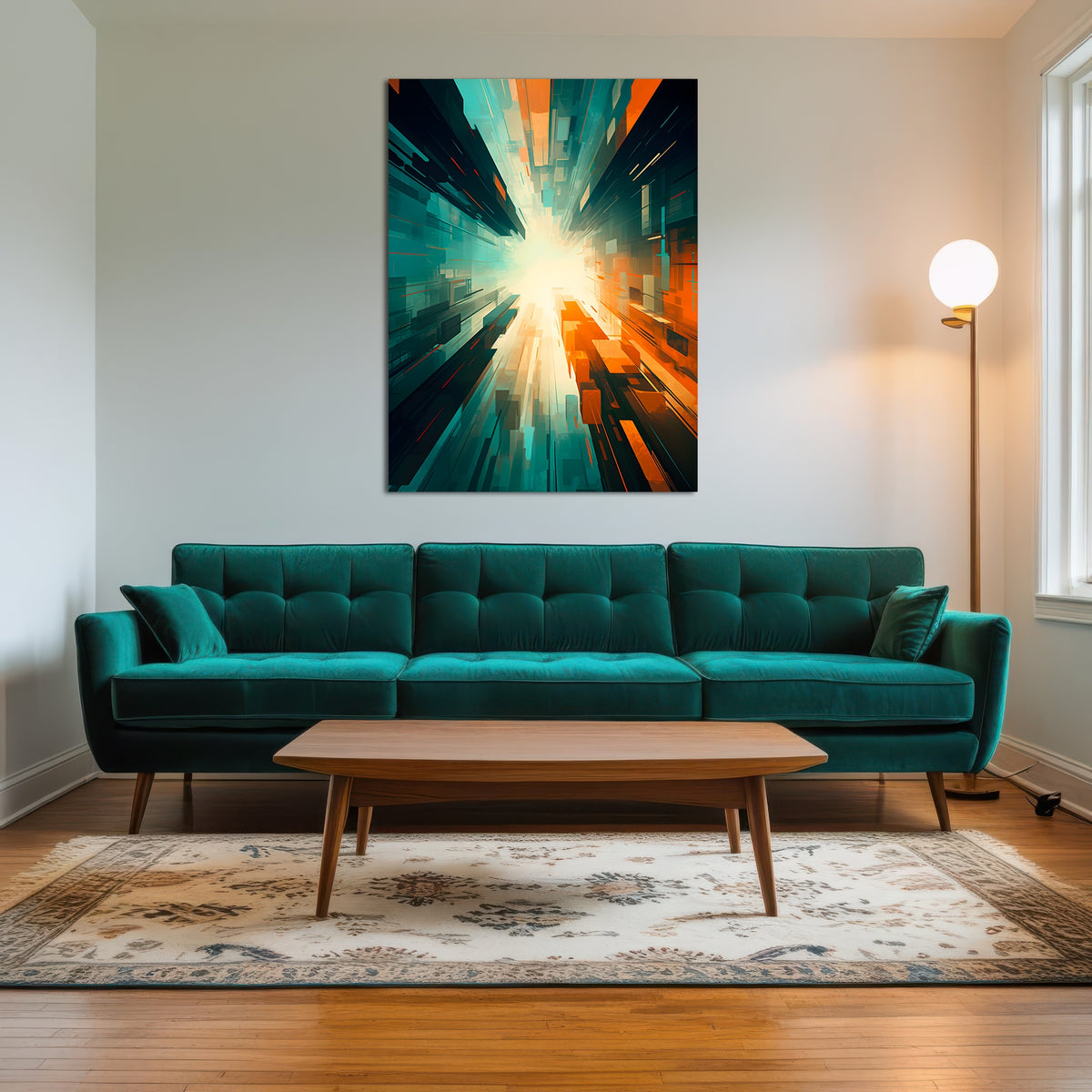 AUTO-MOCKUP ROOM | Abstract - Blue orange shapes 5