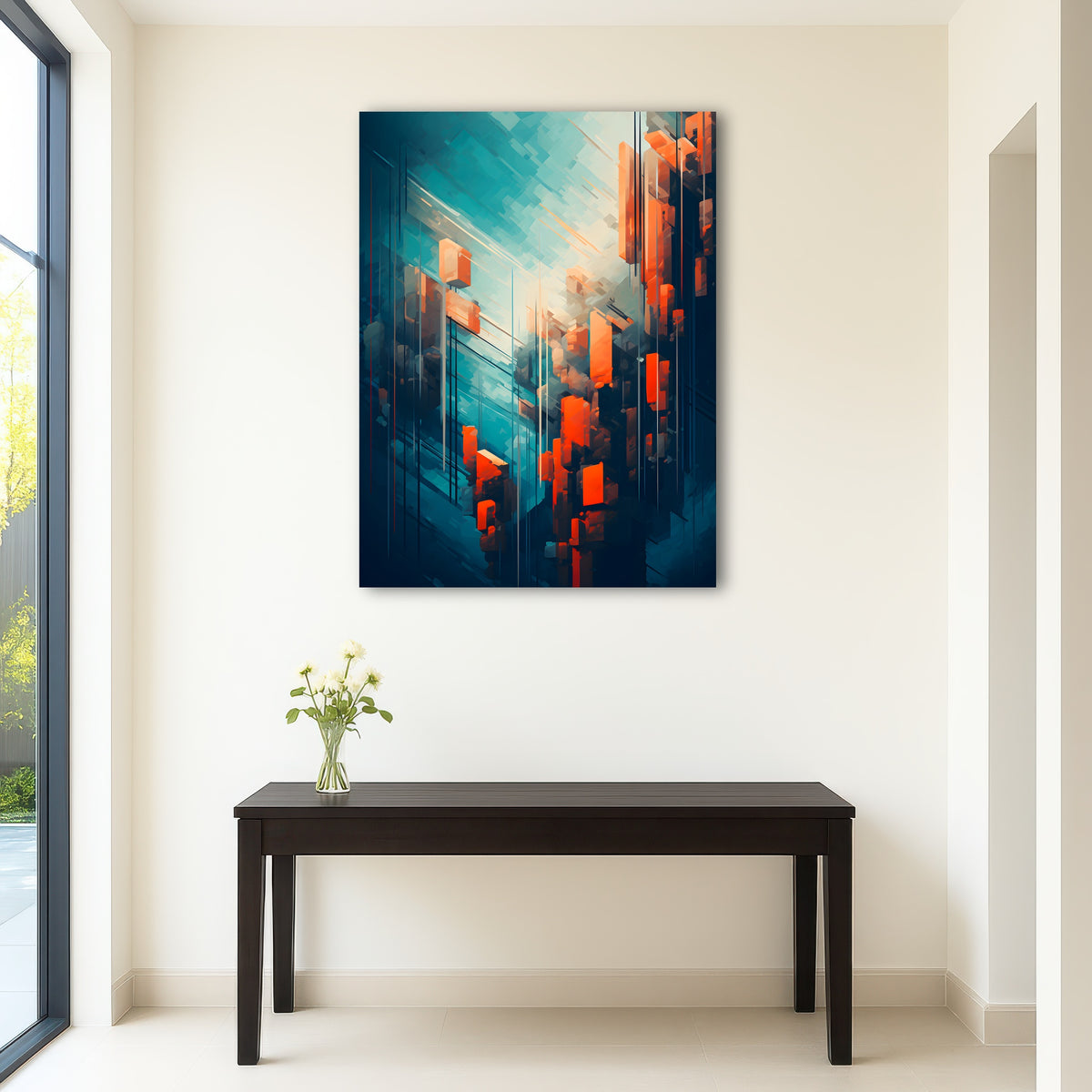 AUTO-MOCKUP ROOM | Abstract - Blue orange shapes 9