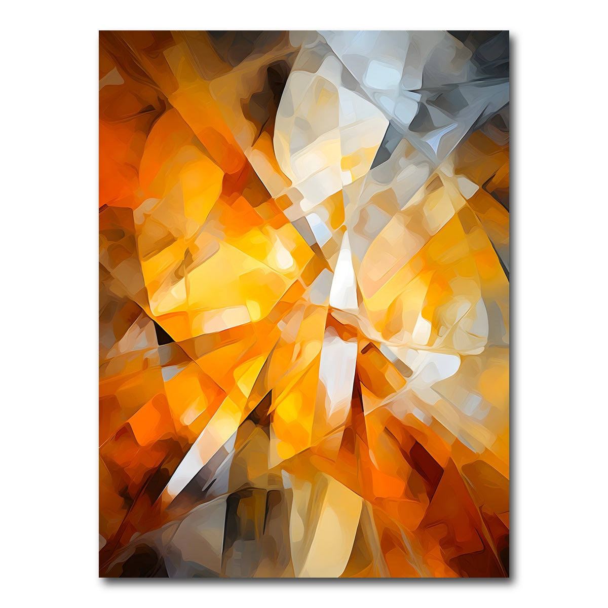AUTO-MOCKUP WHITE | Abstract - Orange shapes 2 | 1 Piece | Gallery Wrap Canvas | group=3x4