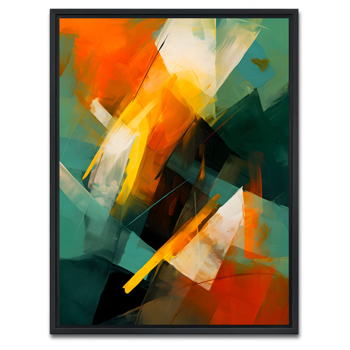AUTO-MOCKUP WHITE | Abstract - Shapes series 10 | 1 Piece | Black Framed Canvas | group=3x4