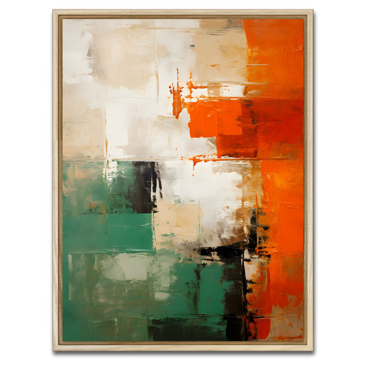 AUTO-MOCKUP WHITE | Abstract - Shapes series 11 | 1 Piece | Natural Framed Canvas | group=3x4