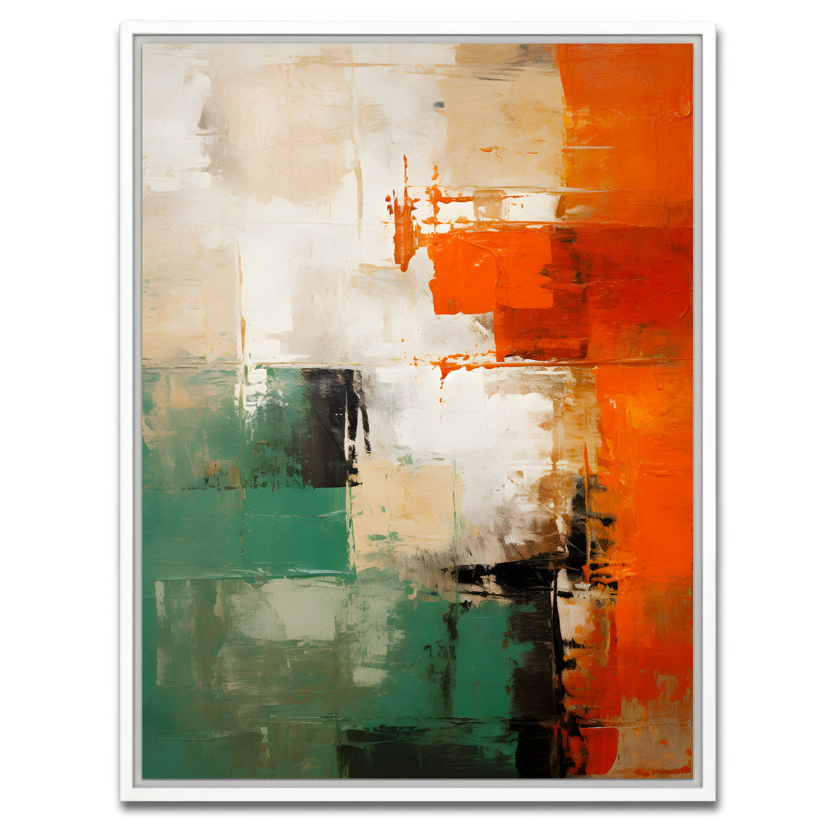 AUTO-MOCKUP WHITE | Abstract - Shapes series 11 | 1 Piece | White Framed Canvas | group=3x4