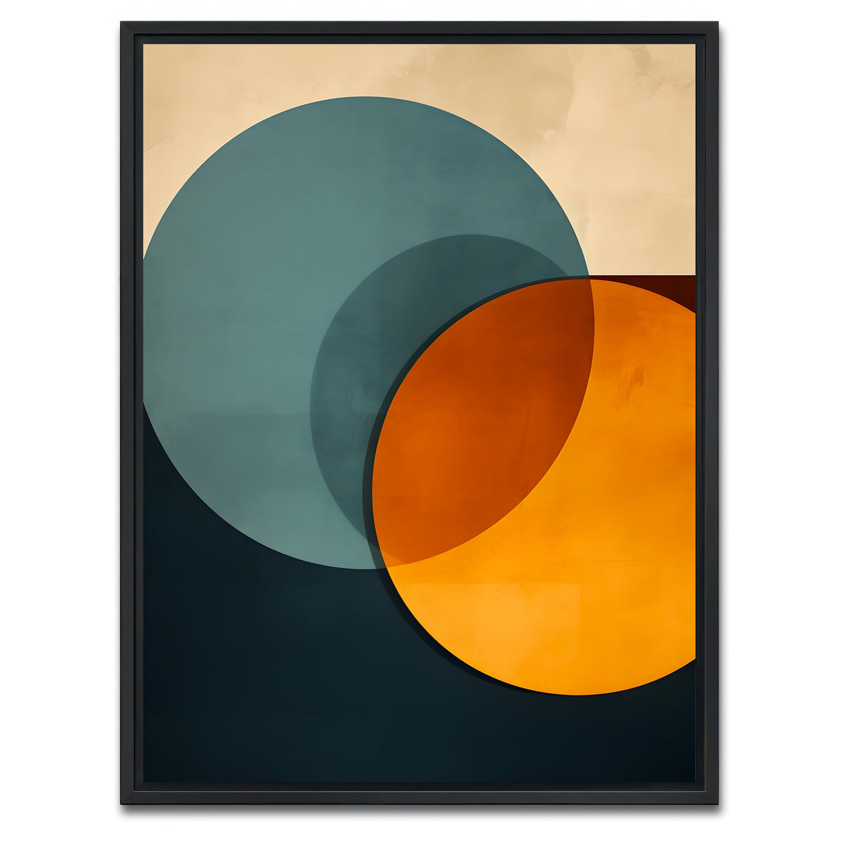 AUTO-MOCKUP WHITE | Abstract - Shapes series 7 | 1 Piece | Black Framed Canvas | group=3x4