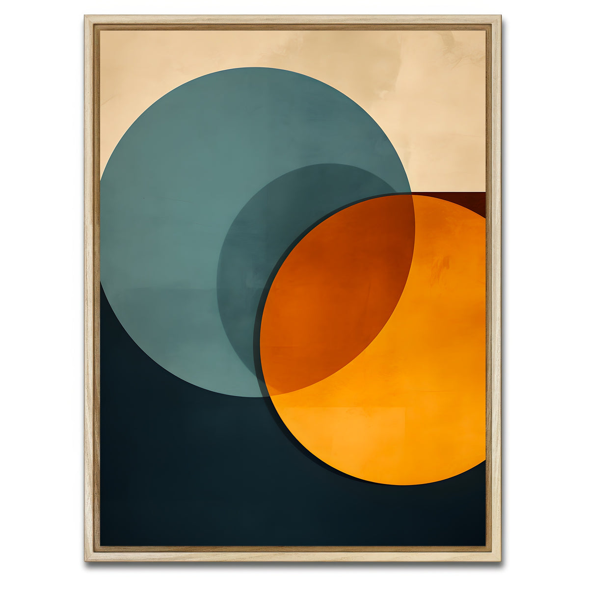 AUTO-MOCKUP WHITE | Abstract - Shapes series 7 | 1 Piece | Natural Framed Canvas | group=3x4