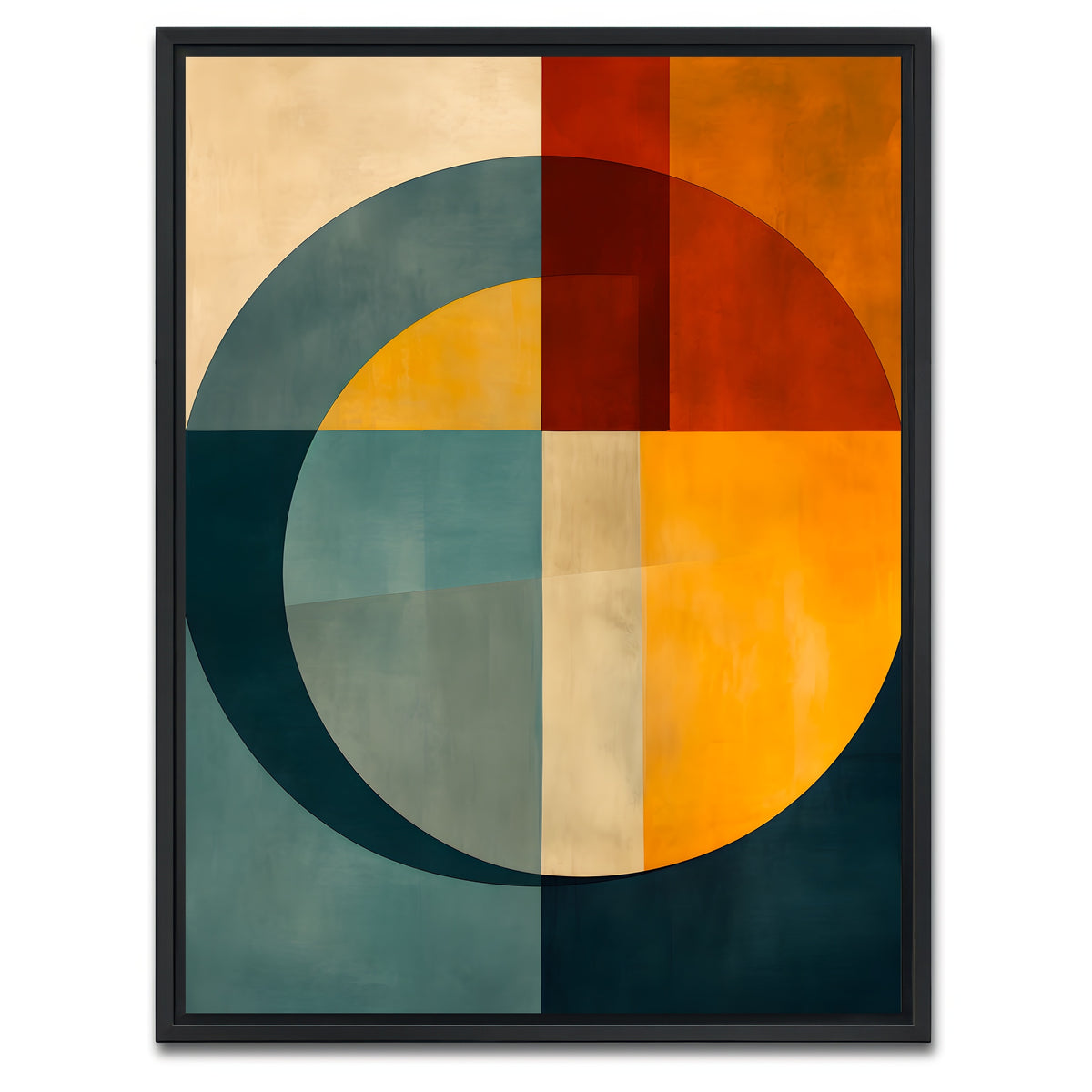 AUTO-MOCKUP WHITE | Abstract - Shapes series 8 | 1 Piece | Black Framed Canvas | group=3x4