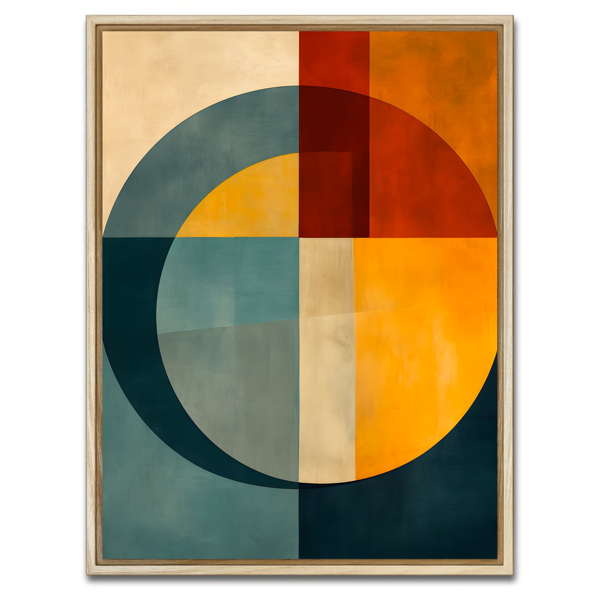 AUTO-MOCKUP WHITE | Abstract - Shapes series 8 | 1 Piece | Natural Framed Canvas | group=3x4