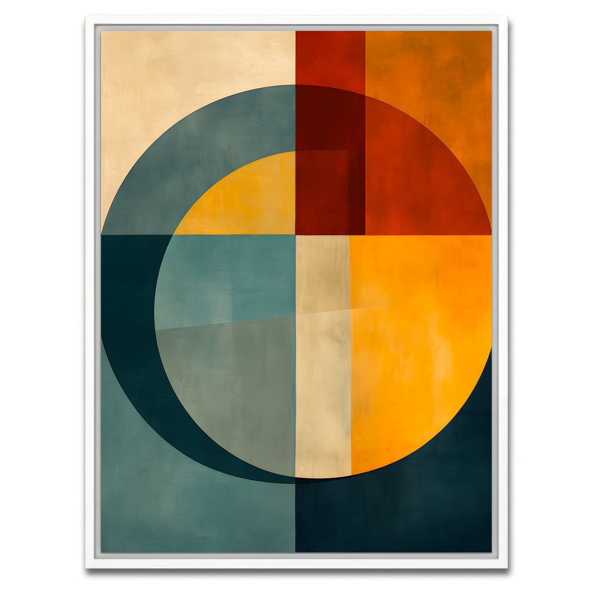 AUTO-MOCKUP WHITE | Abstract - Shapes series 8 | 1 Piece | White Framed Canvas | group=3x4