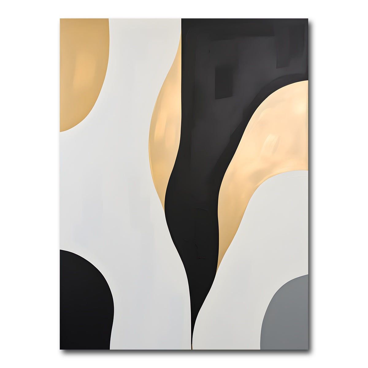 AUTO-MOCKUP WHITE | Abstract - Shapes series b&g 3 | 1 Piece | Gallery Wrap Canvas | group=3x4
