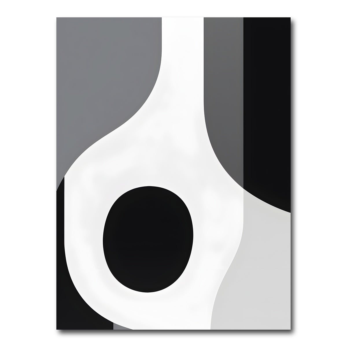 AUTO-MOCKUP WHITE | Abstract - Shapes series b&w 1 | 1 Piece | Gallery Wrap Canvas | group=3x4