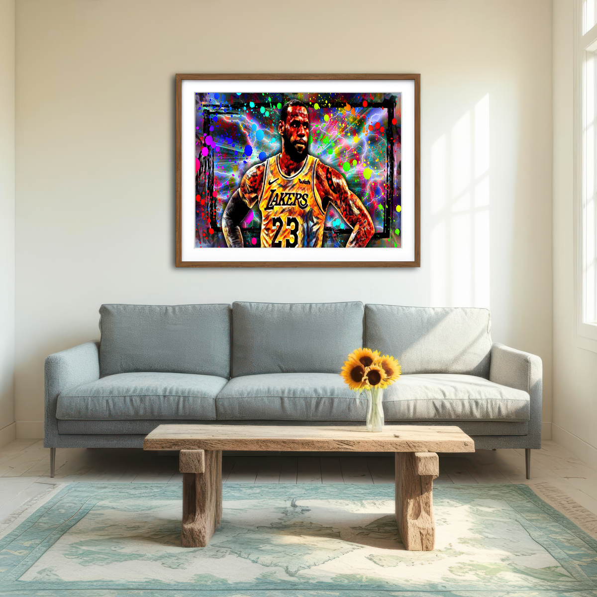 AUTO-MOCKUP ROOM | Abstract LBJ Wall Art