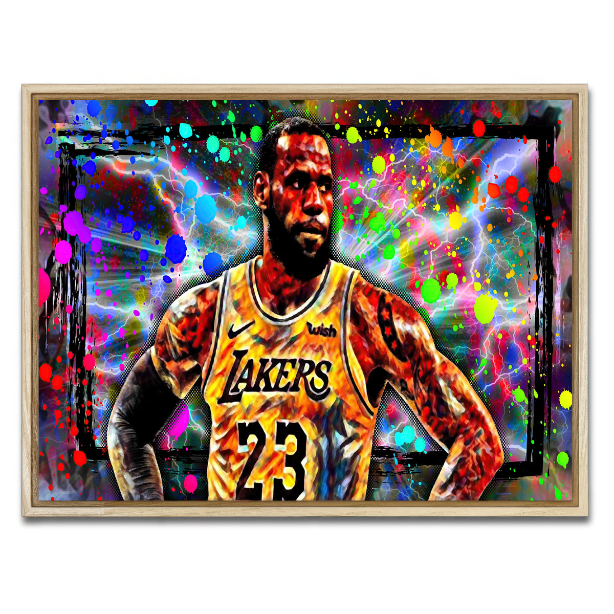 AUTO-MOCKUP WHITE | Abstract LBJ | 1 Piece | Natural Framed Canvas | group=4x3