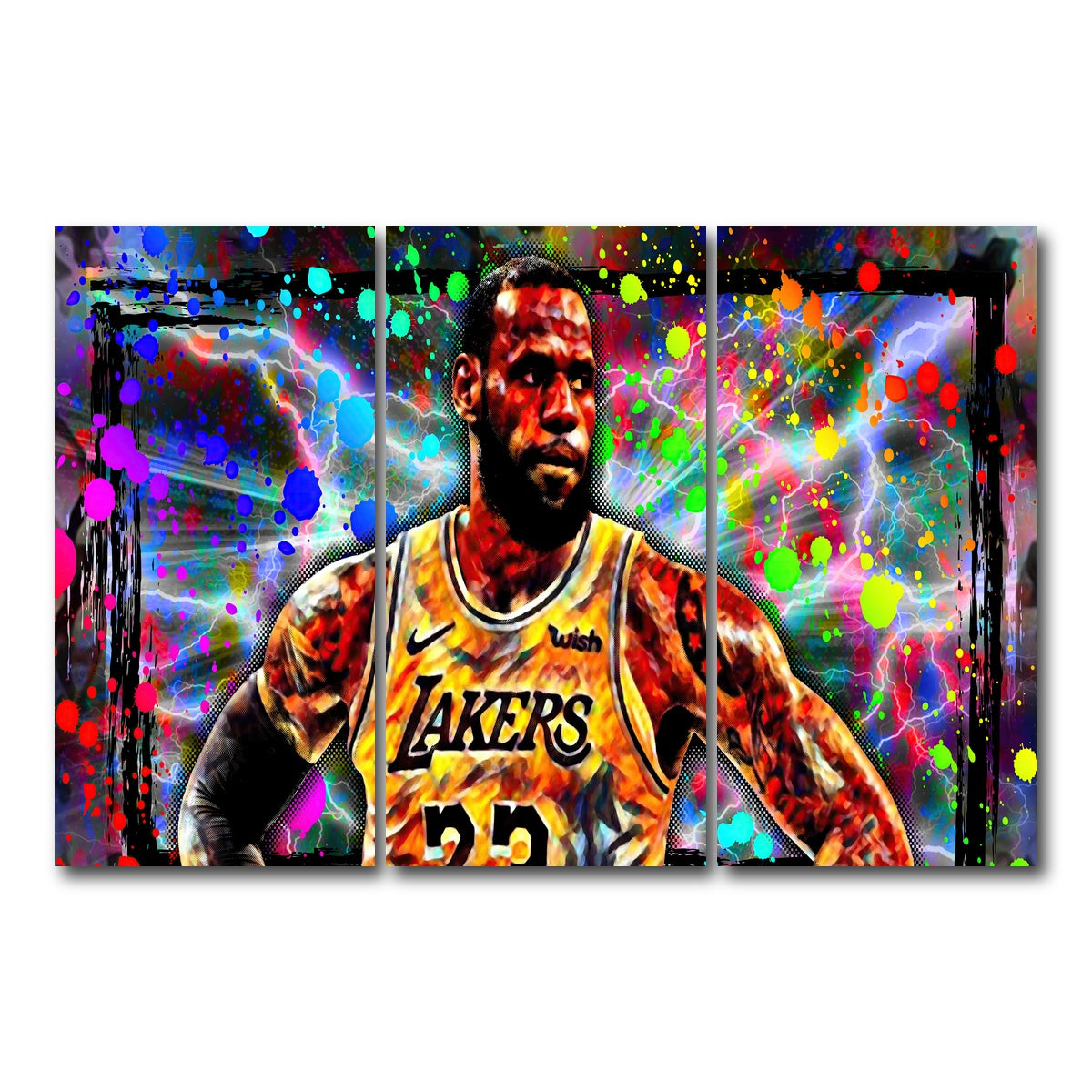 AUTO-MOCKUP WHITE | Abstract LBJ | 3 Piece | Gallery Wrap Canvas | group=12x24