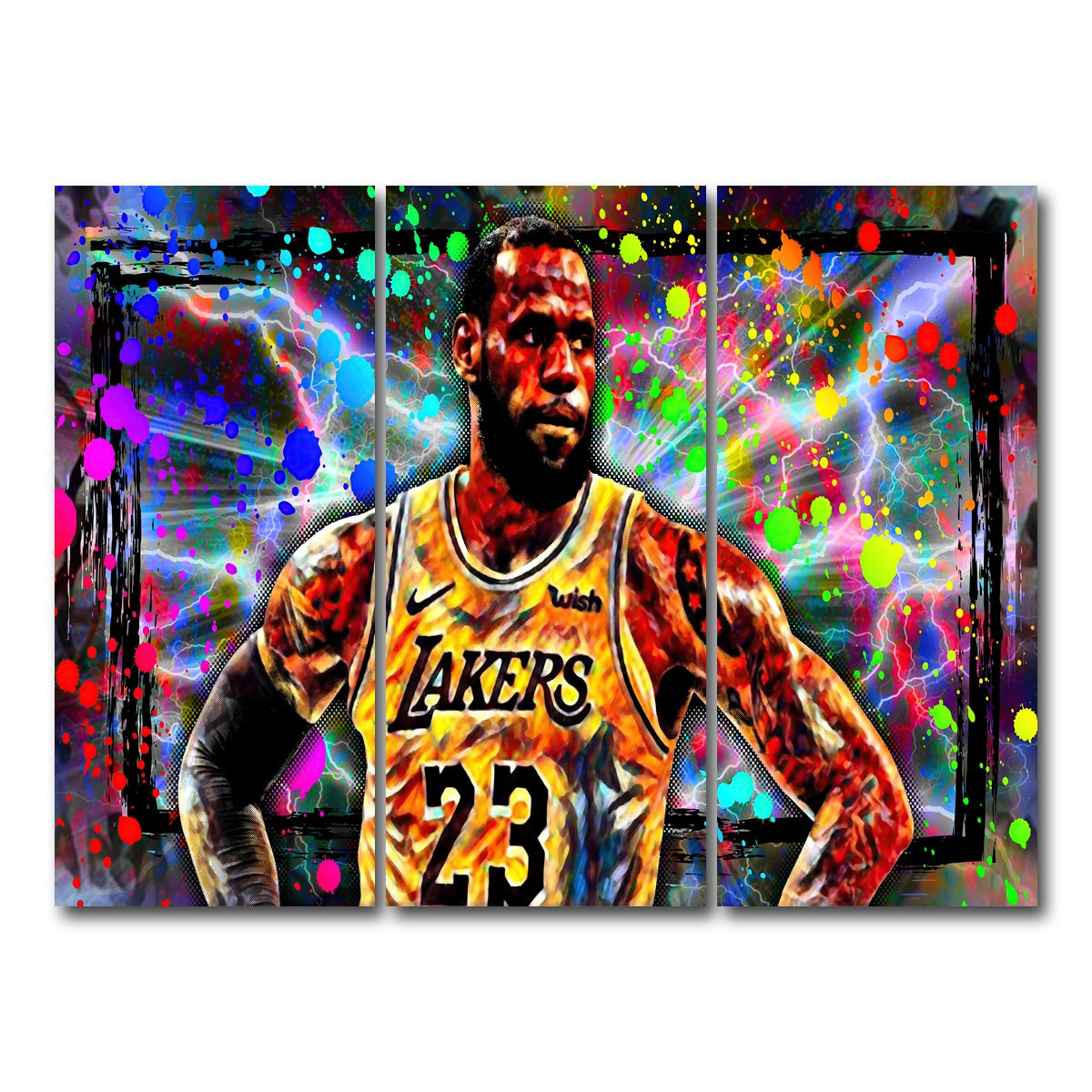 AUTO-MOCKUP WHITE | Abstract LBJ | 3 Piece | Gallery Wrap Canvas | group=8x18