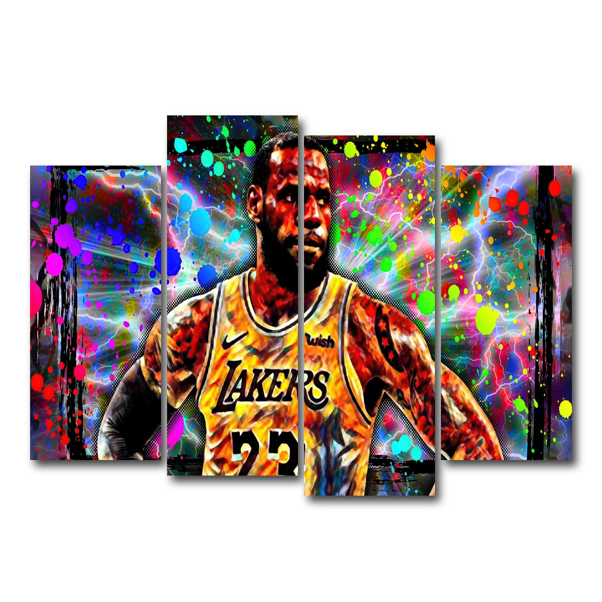 AUTO-MOCKUP WHITE | Abstract LBJ | 4 Piece | Gallery Wrap Canvas | group=4_normal