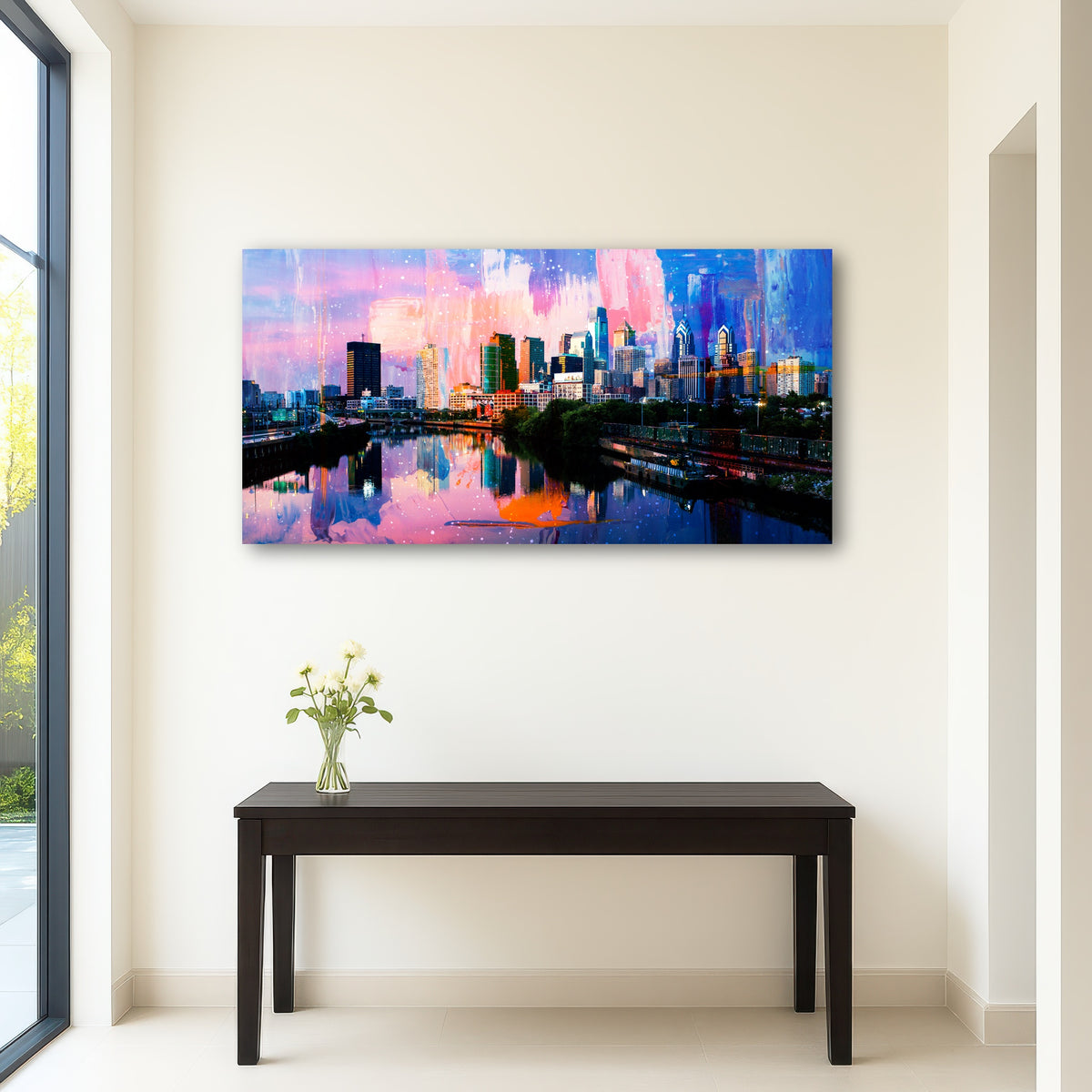 AUTO-MOCKUP ROOM | Abstract Philadelphia Skyline