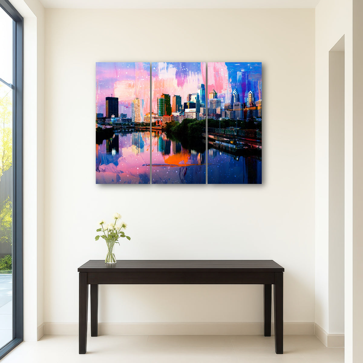 AUTO-MOCKUP ROOM | Abstract Philadelphia Skyline