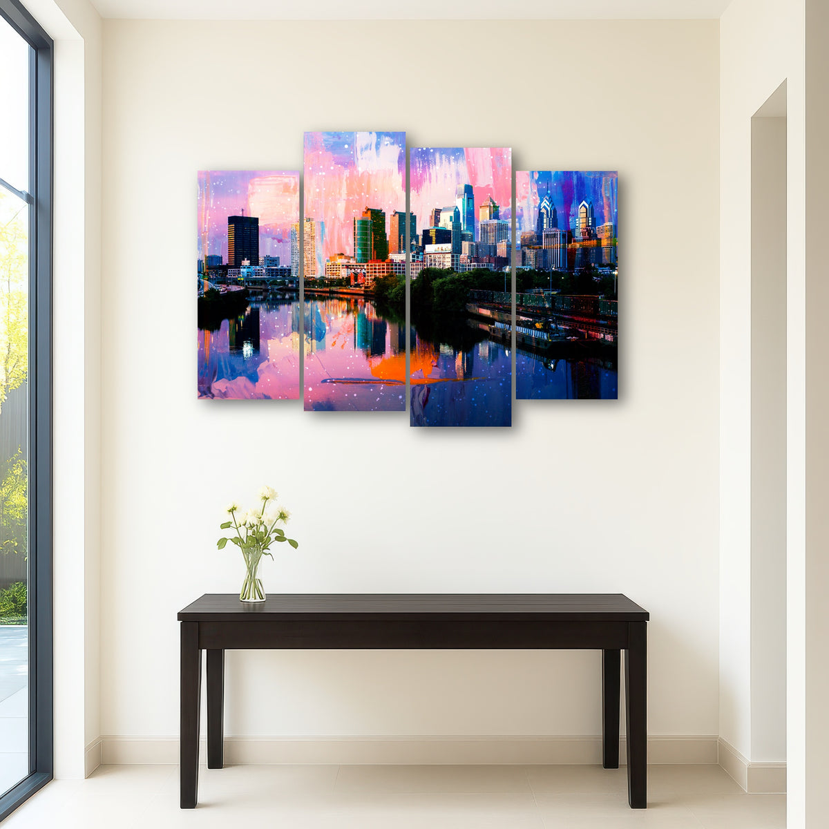AUTO-MOCKUP ROOM | Abstract Philadelphia Skyline