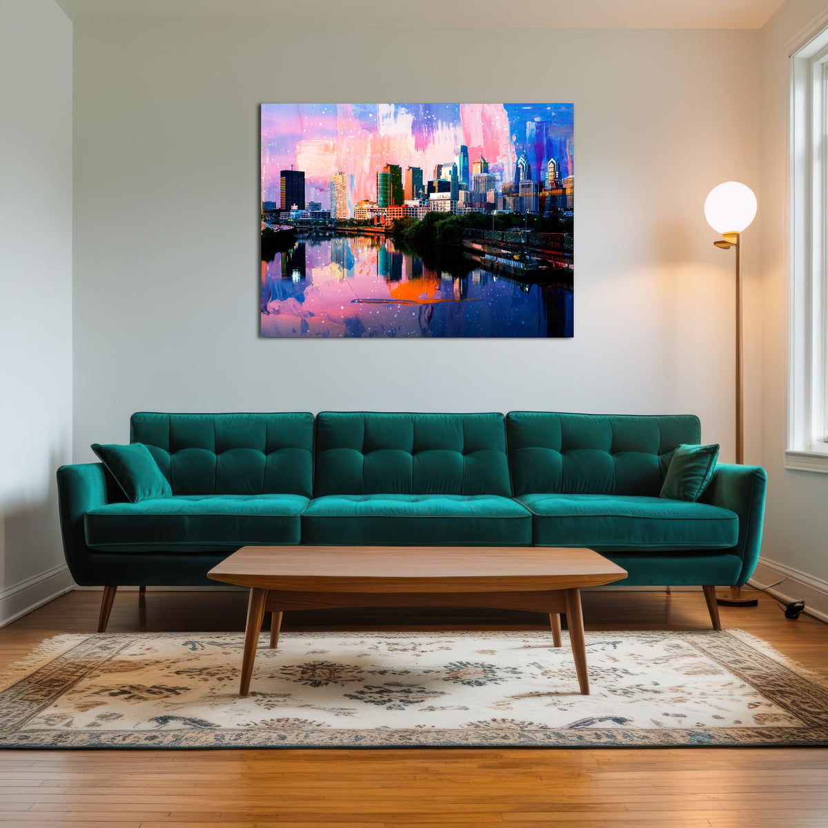AUTO-MOCKUP ROOM | Abstract Philadelphia Skyline