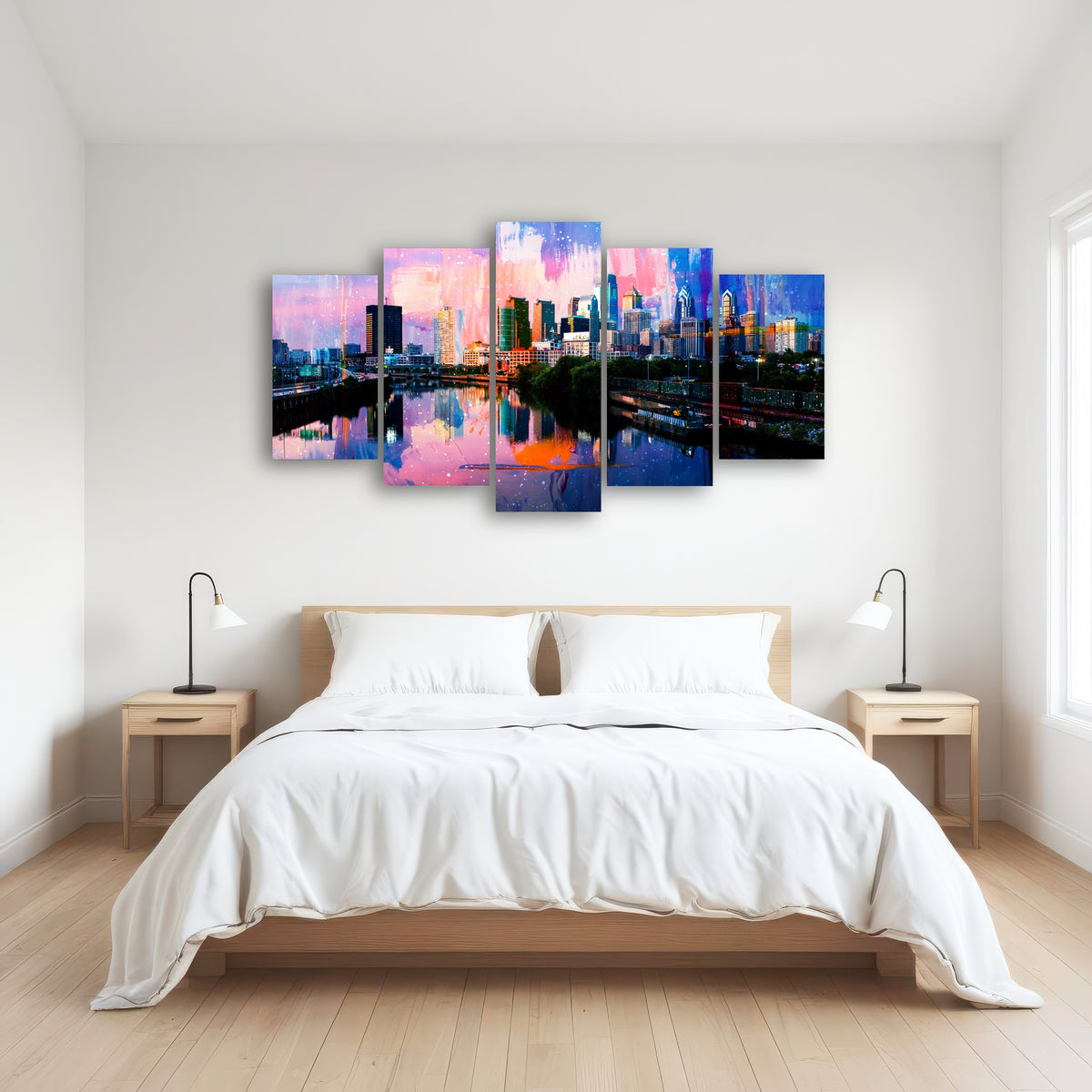 AUTO-MOCKUP ROOM | Abstract Philadelphia Skyline