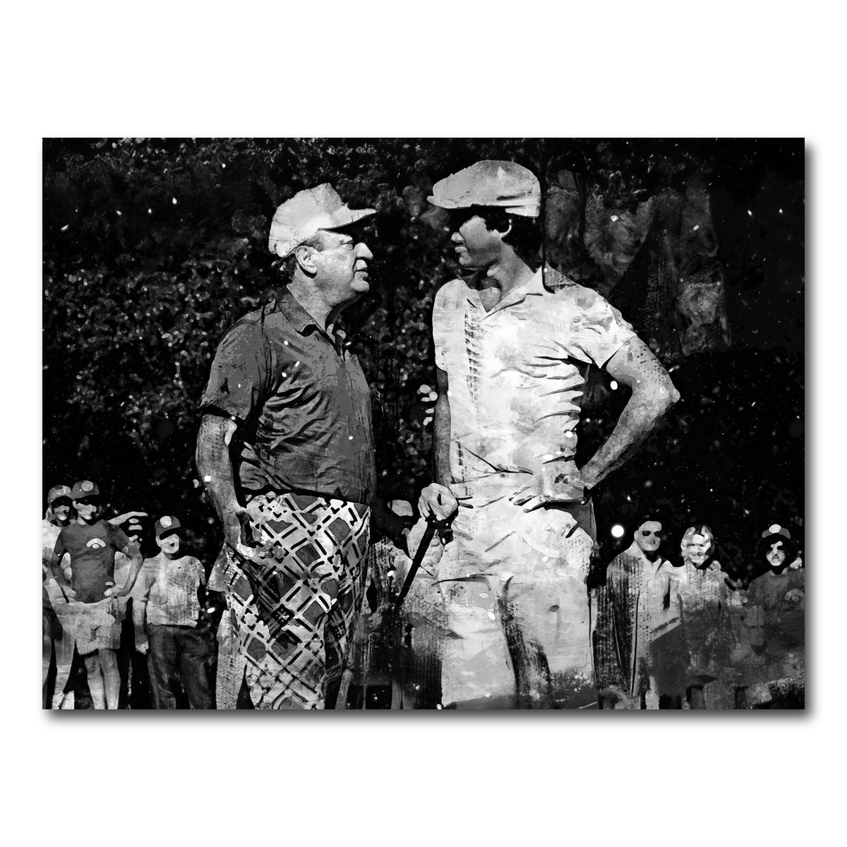 AUTO-MOCKUP WHITE | Al and Ty Caddyshack Grayscale | 1 Piece | Gallery Wrap Canvas | group=4x3