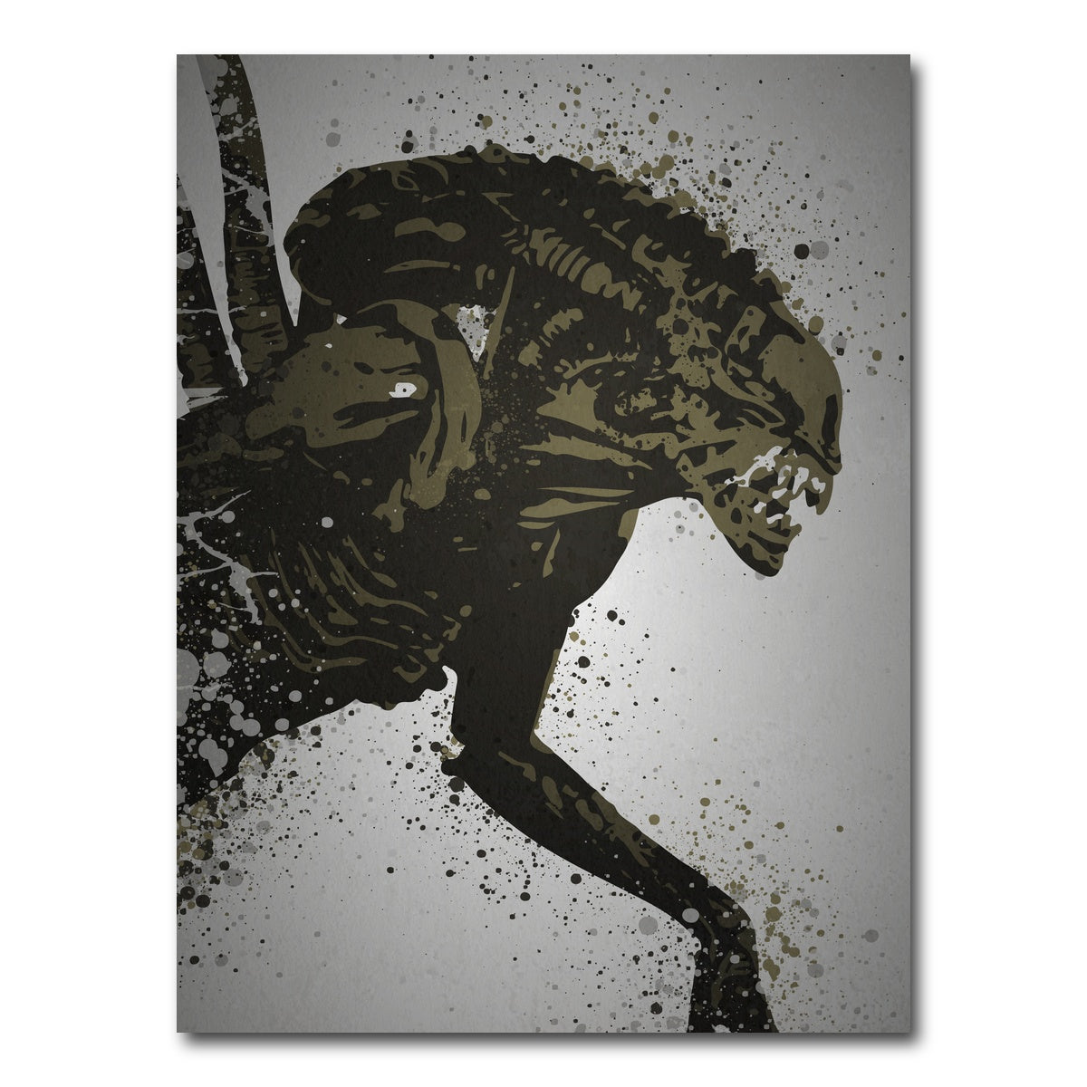 AUTO-MOCKUP WHITE | Alien Xenomorph | 1 Piece | Gallery Wrap Canvas | group=3x4
