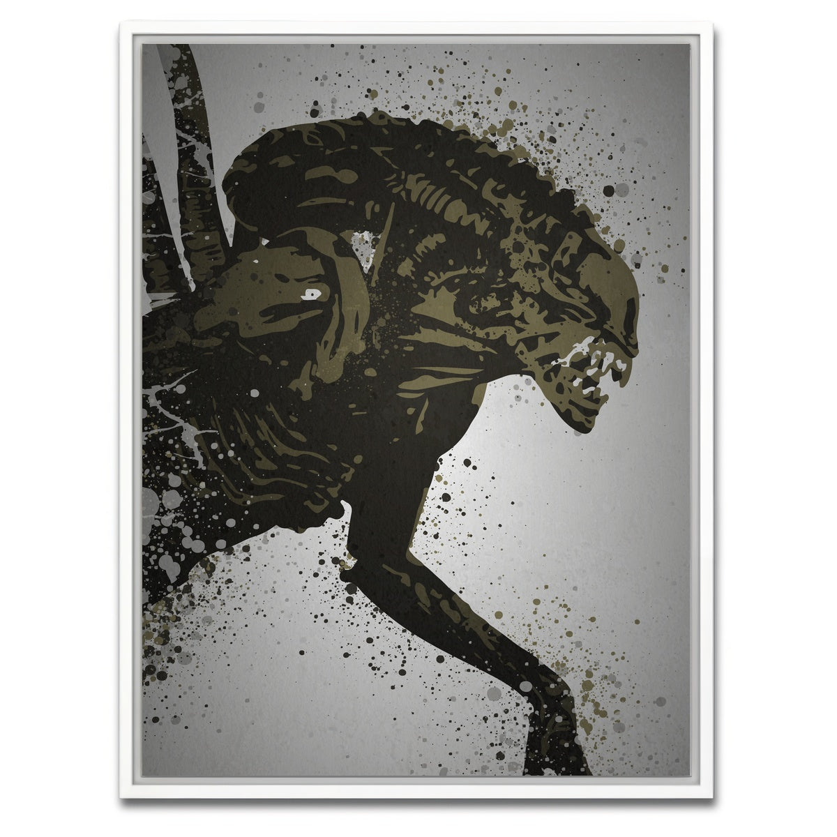 AUTO-MOCKUP WHITE | Alien Xenomorph | 1 Piece | White Framed Canvas | group=3x4