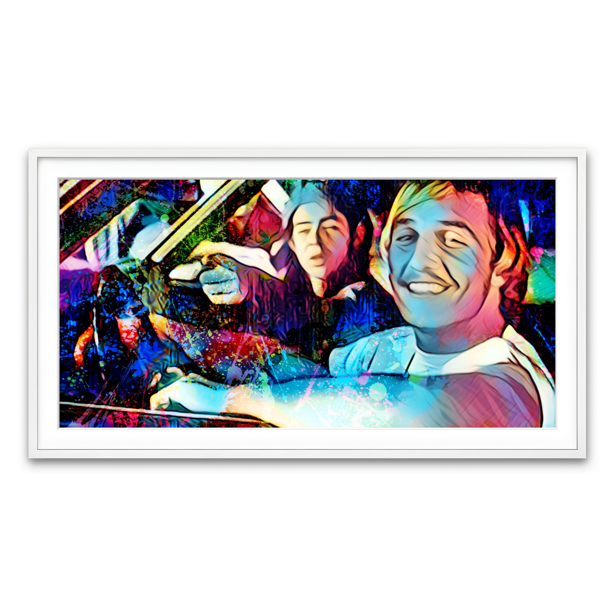 Framed Print 2x1 White