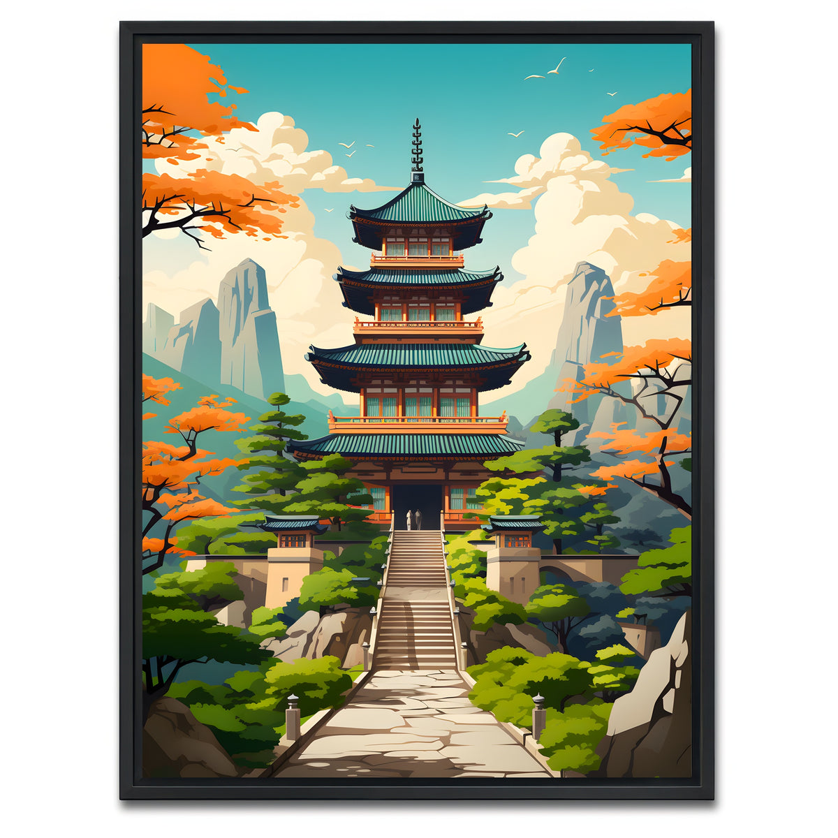 Framed Print 3x4 White