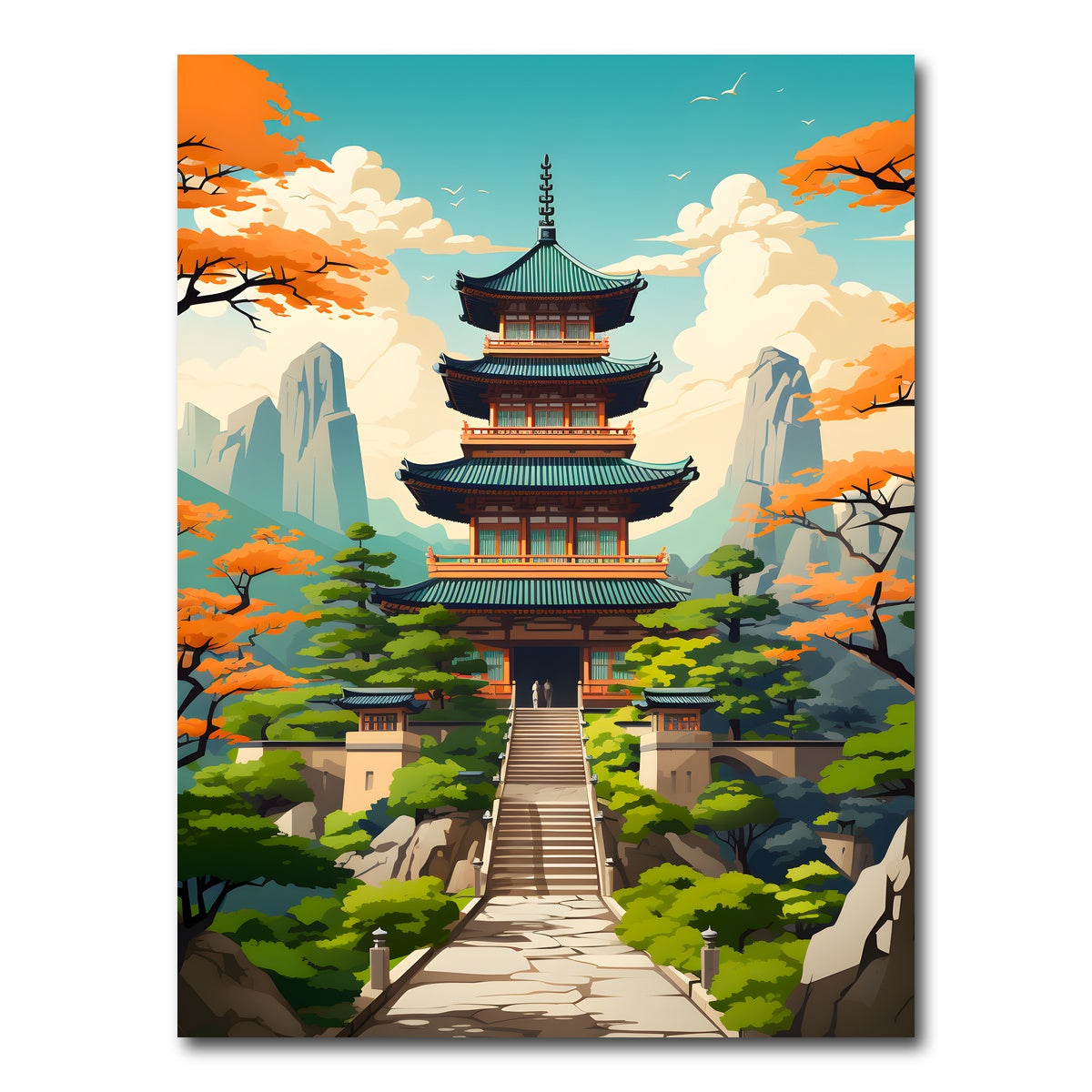 AUTO-MOCKUP WHITE | Ancient Architecture | 1 Piece | Gallery Wrap Canvas | group=3x4