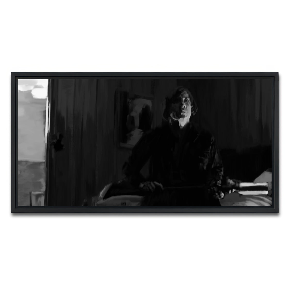 AUTO-MOCKUP WHITE | Anton Chigurh | 1 Piece | Black Framed Canvas | group=2x1