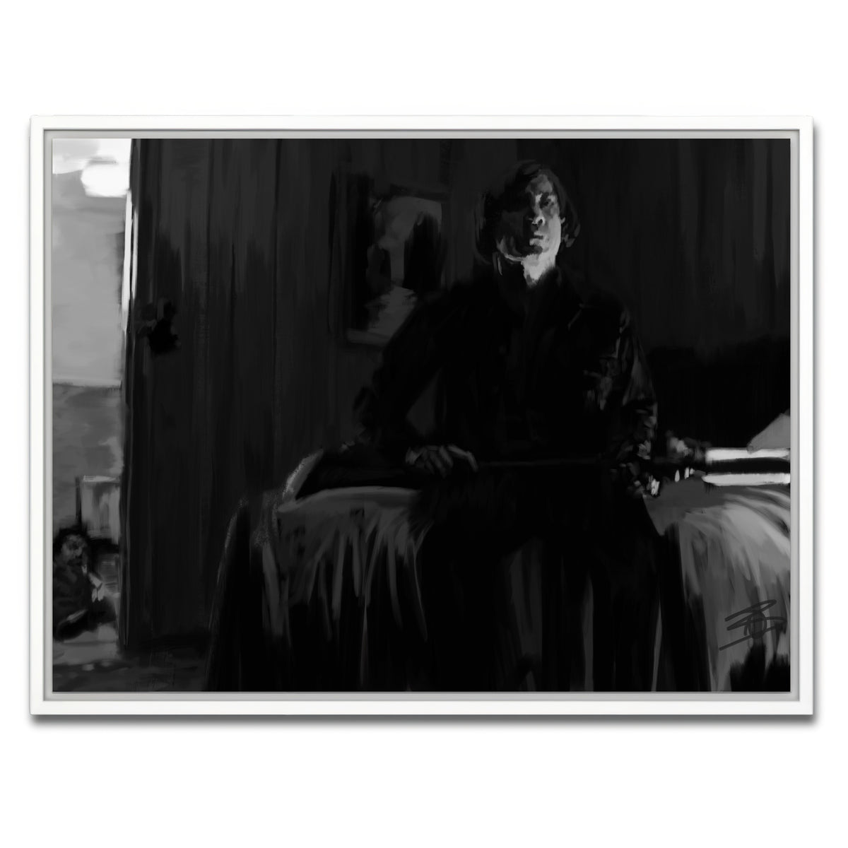 AUTO-MOCKUP WHITE | Anton Chigurh | 1 Piece | White Framed Canvas | group=4x3
