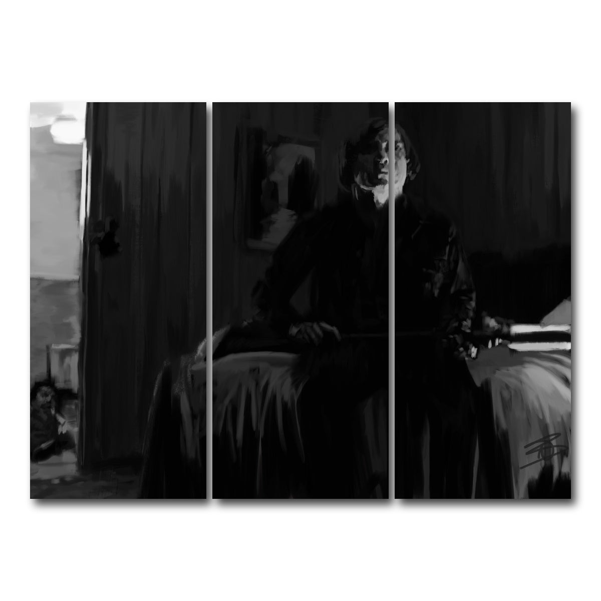 AUTO-MOCKUP WHITE | Anton Chigurh | 3 Piece | Gallery Wrap Canvas | group=8x18