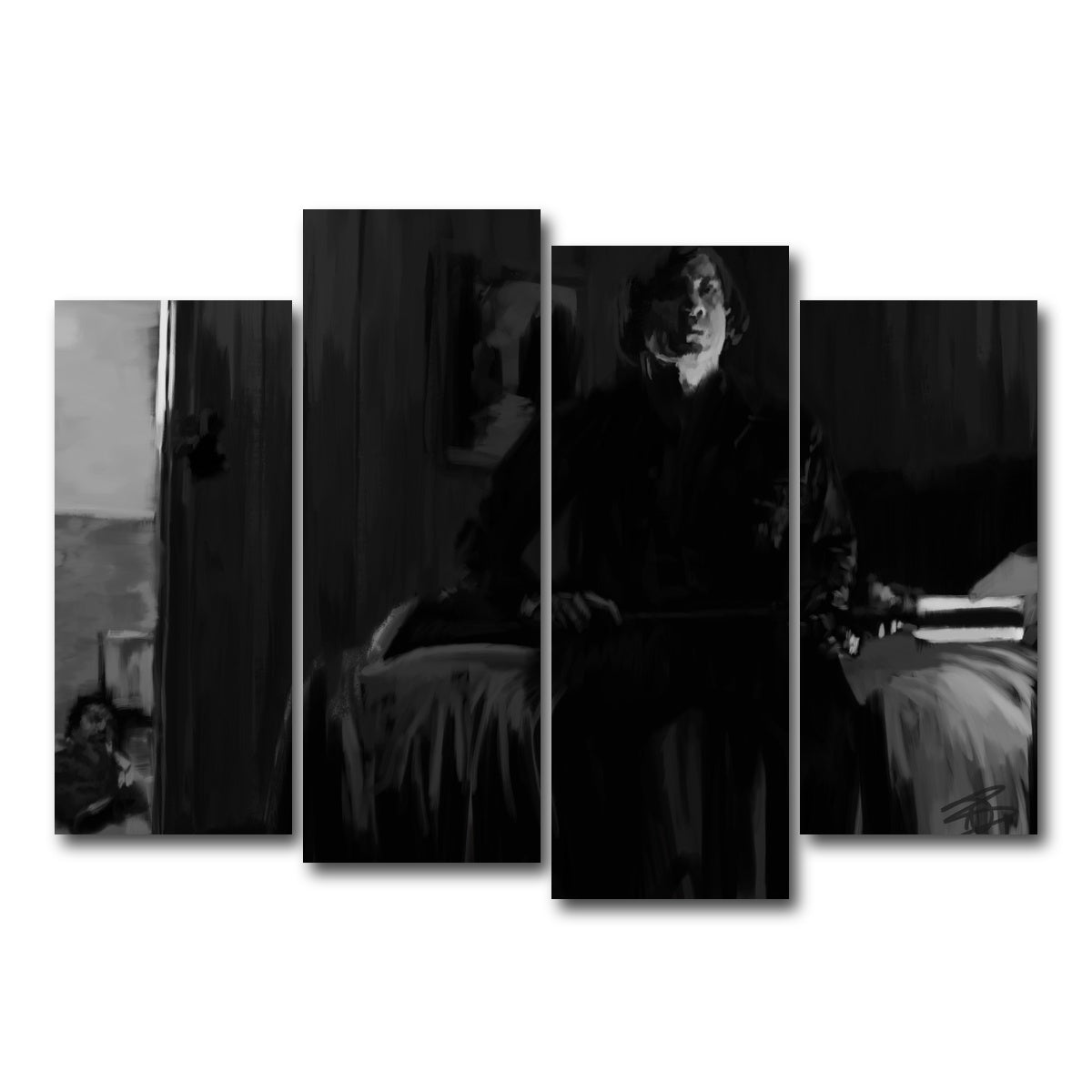 AUTO-MOCKUP WHITE | Anton Chigurh | 4 Piece | Gallery Wrap Canvas | group=4_normal