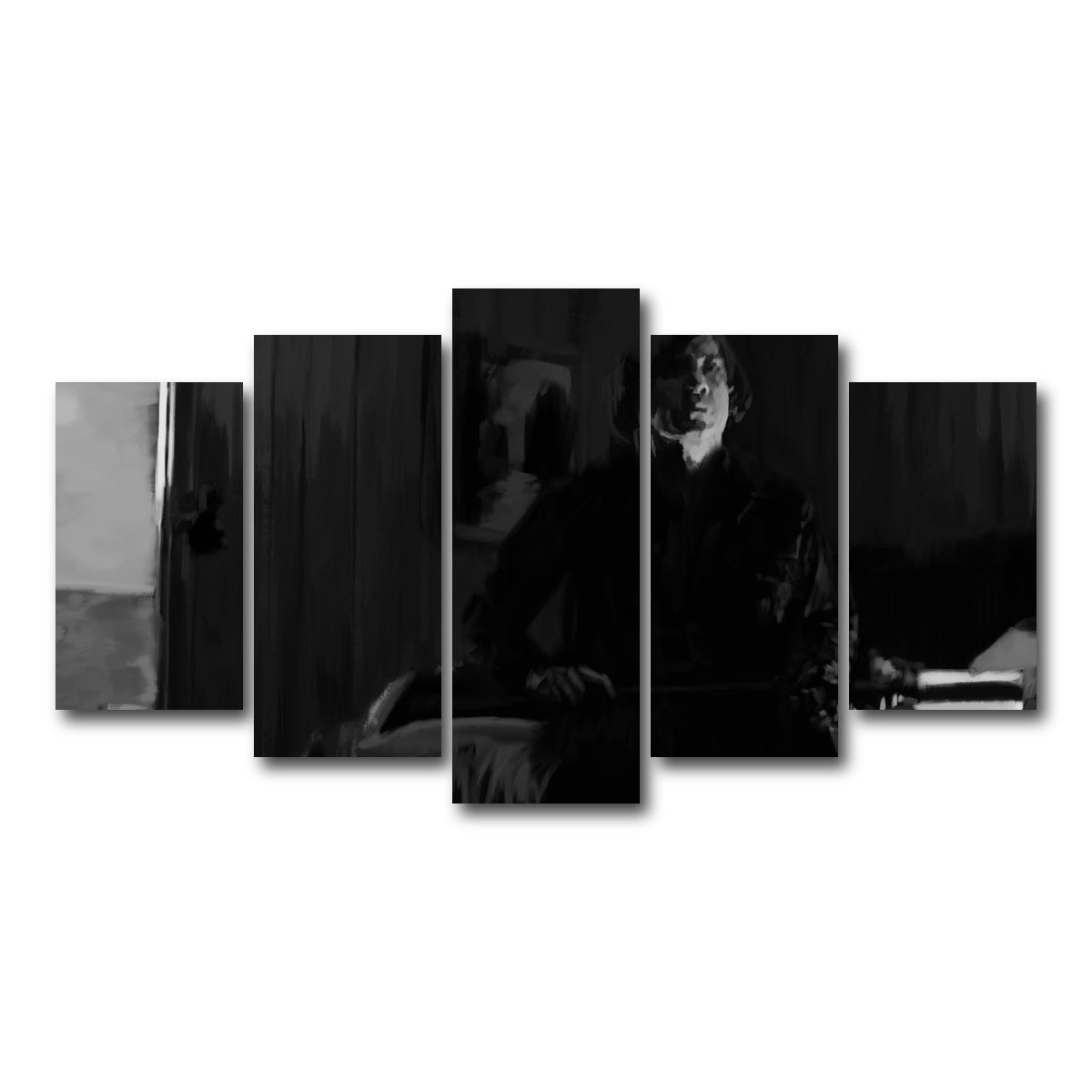 AUTO-MOCKUP WHITE | Anton Chigurh | 5 Piece | Gallery Wrap Canvas | group=5_normal