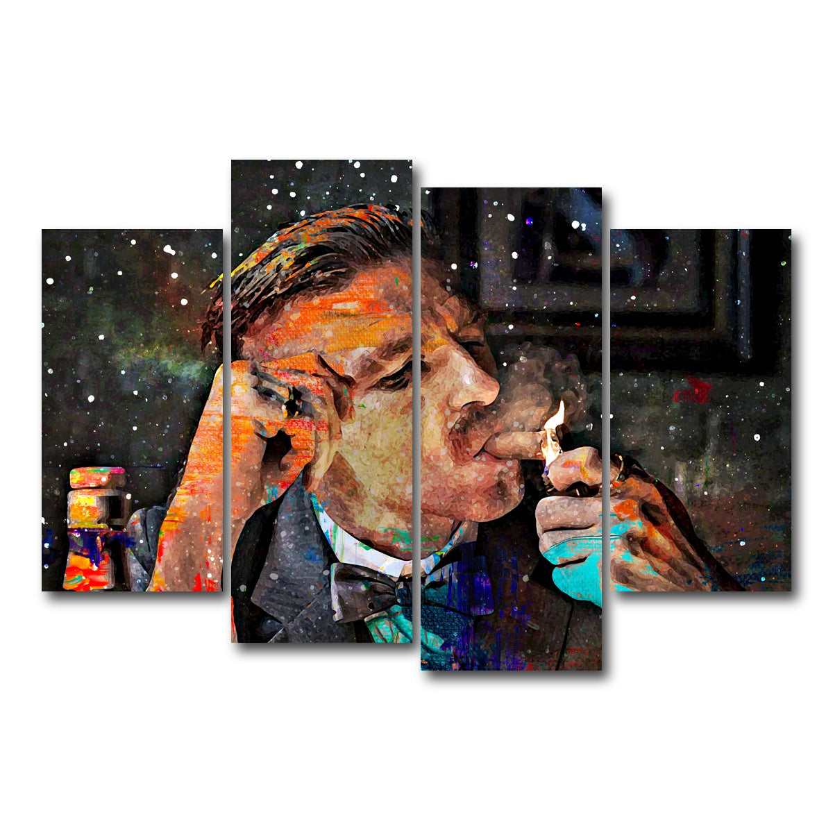 AUTO-MOCKUP WHITE | Arthur Shelby | 4 Piece | Gallery Wrap Canvas | group=4_short