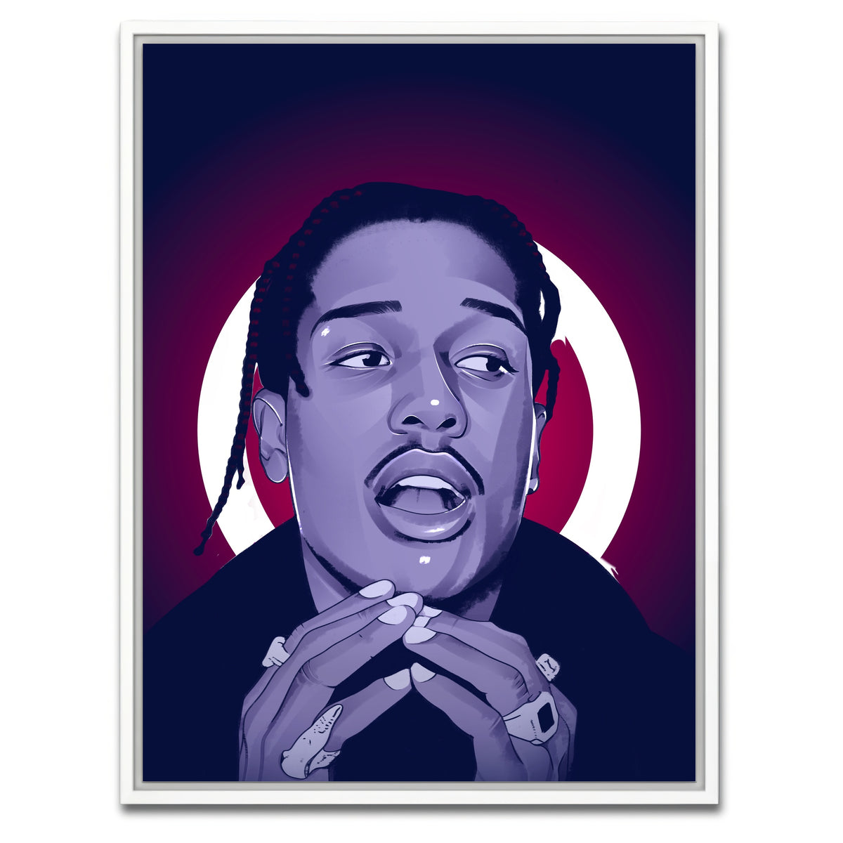 AUTO-MOCKUP WHITE | Asap Rocky | 1 Piece | White Framed Canvas | group=3x4